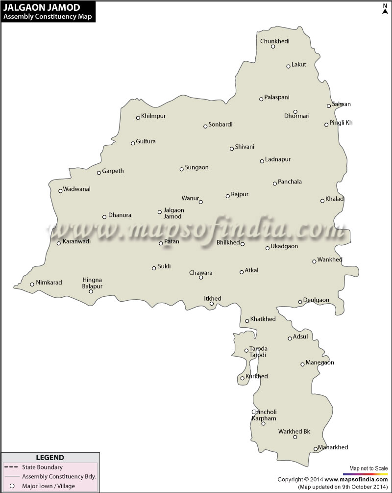 Jalgaon Jamod Assembly Constituency Map