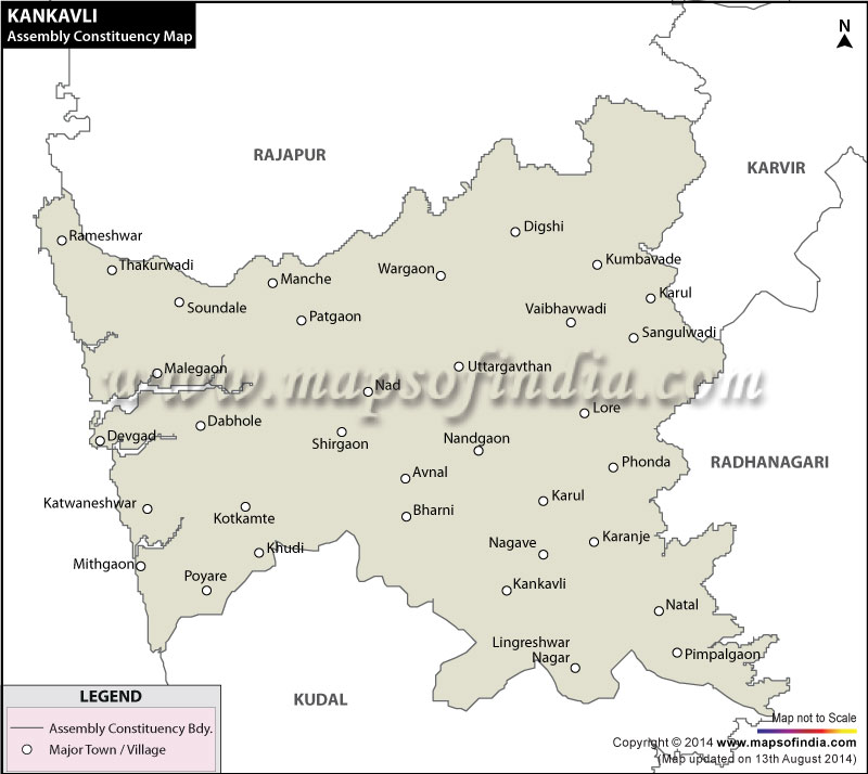 Kankavli Assembly (Vidhan Sabha) Constituency Map and Election Results