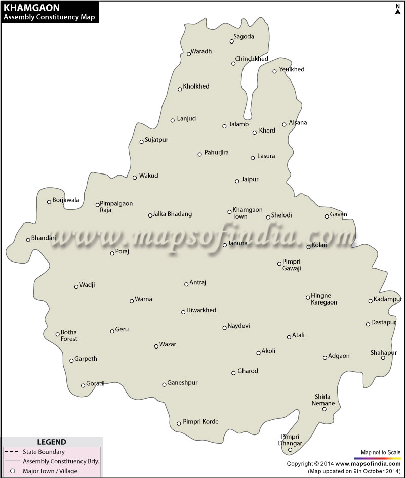 Khamgaon Assembly Constituency Map