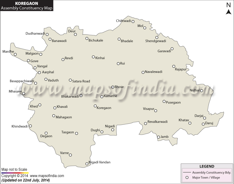Koregaon Assembly Constituency Map