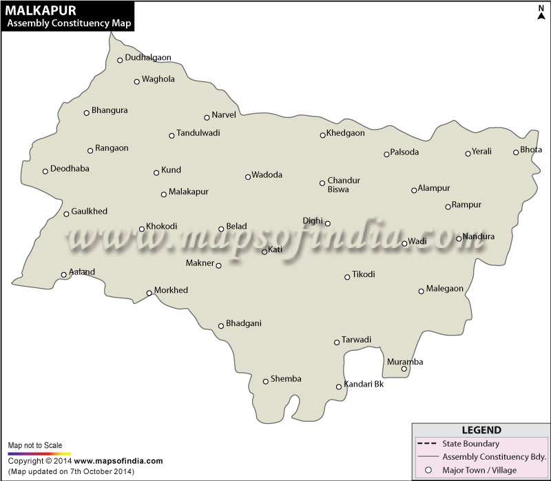 Malkapur Assembly (Vidhan Sabha) Election Result 2024 and Constituency Map