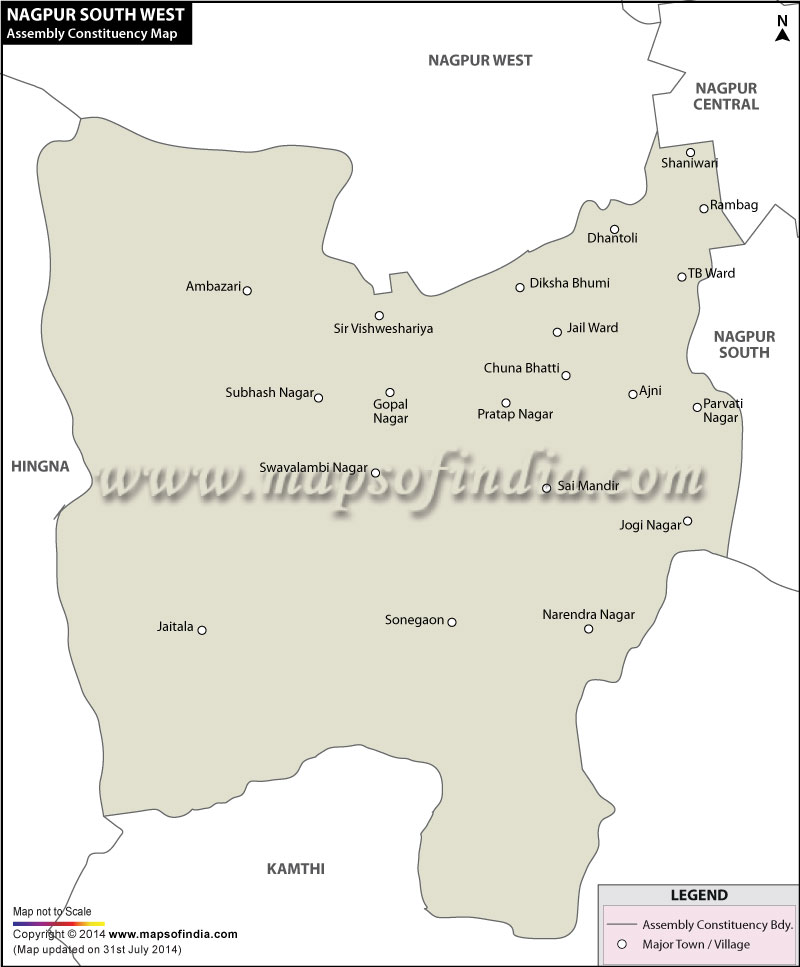 Nagpur South West Assembly Constituency Map