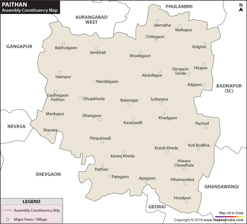 Paithan Assembly Constituency Map