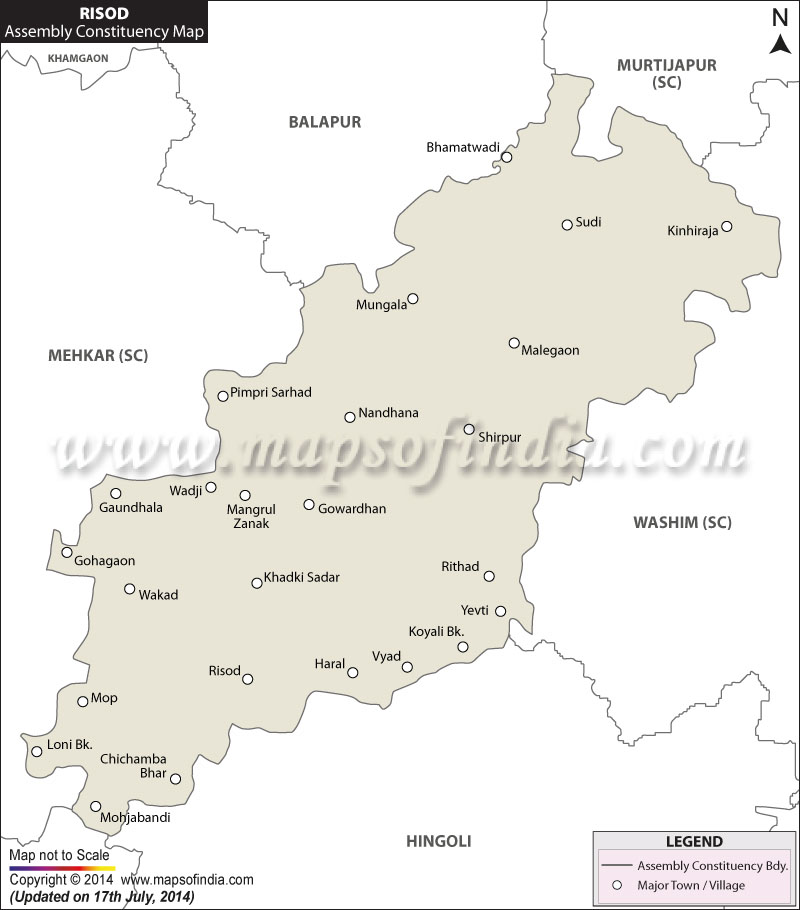 Risod Assembly Constituency Map