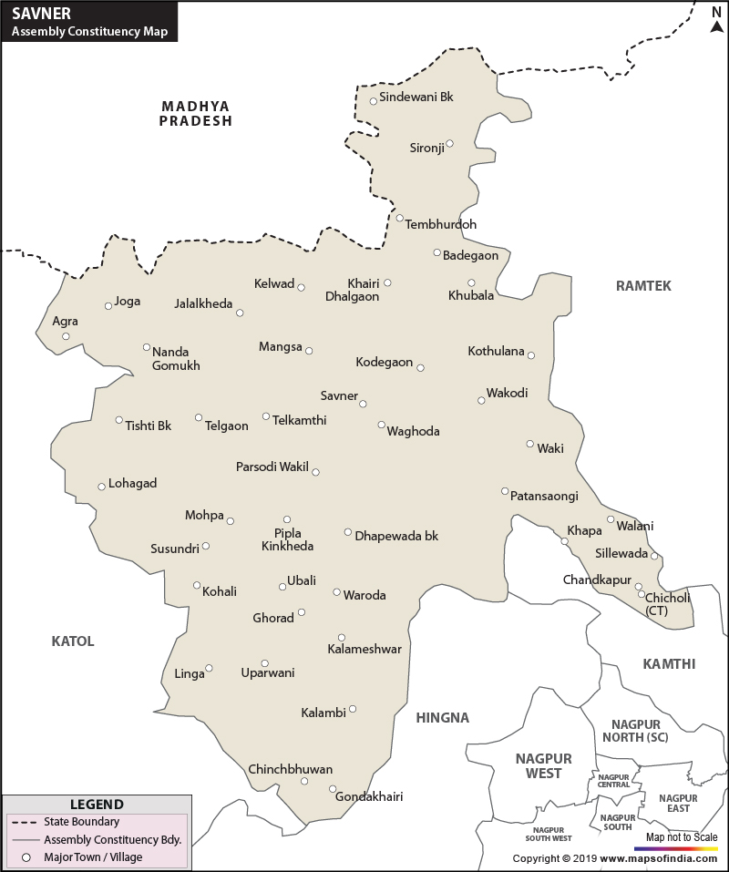 Savner Assembly Constituency Map