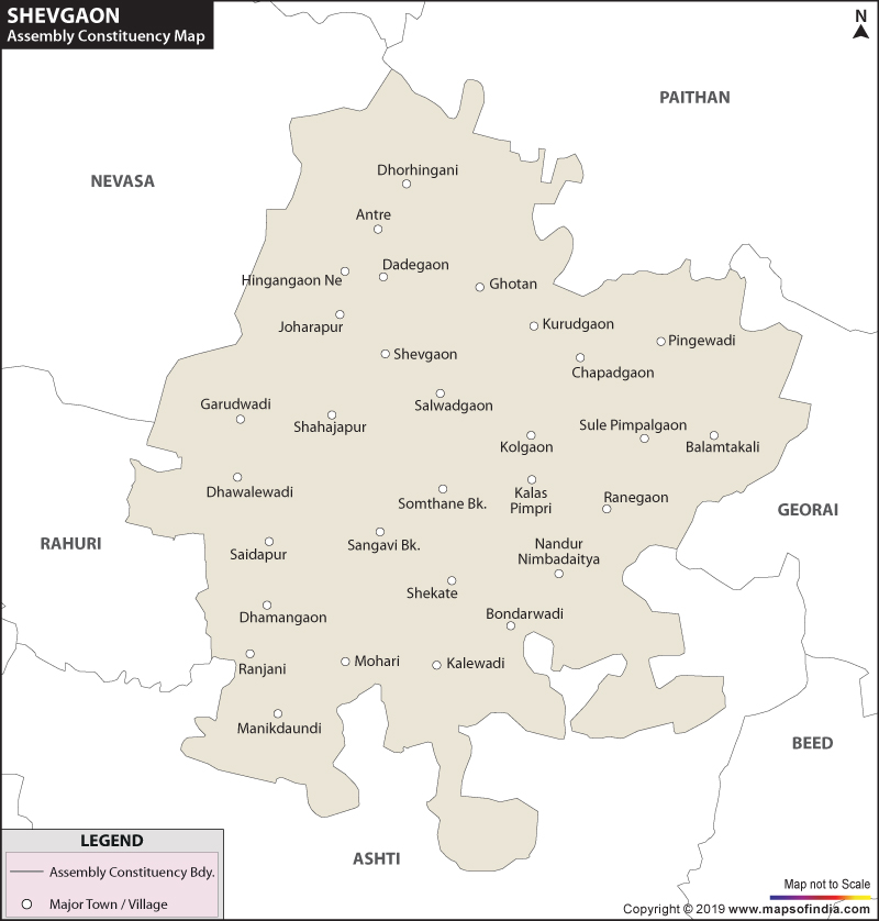 Shevgaon Assembly Constituency Map