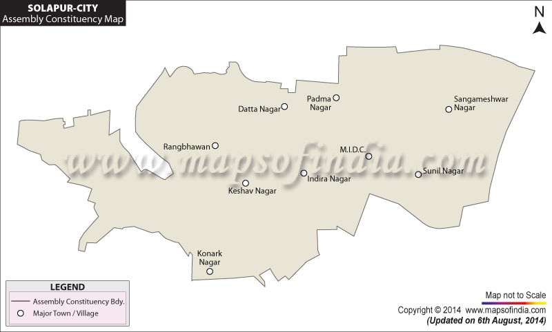 Solapur City Central Assembly Constituency Map