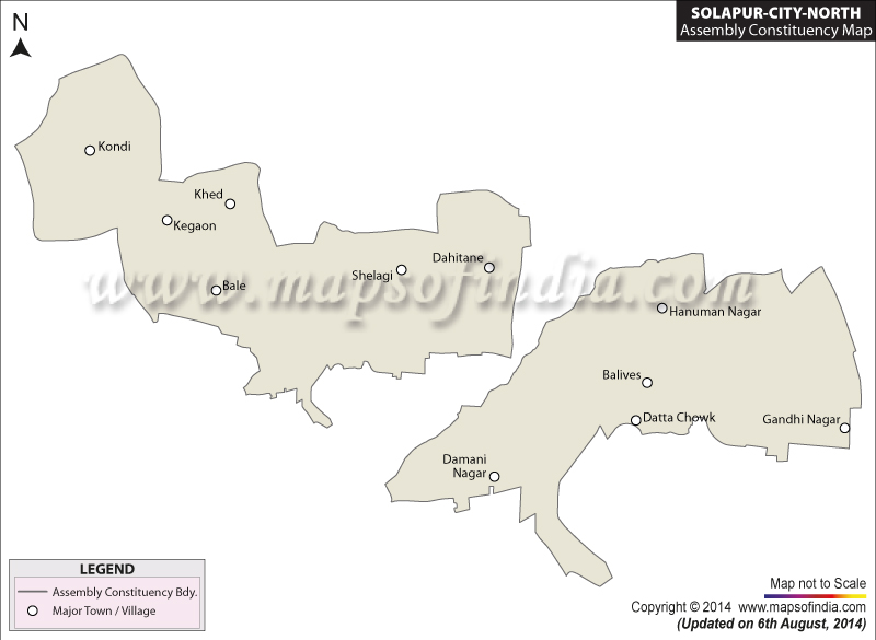 Solapur City North Assembly Constituency Map