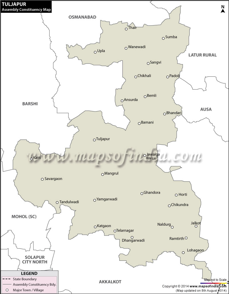 Tuljapur Assembly Constituency Map