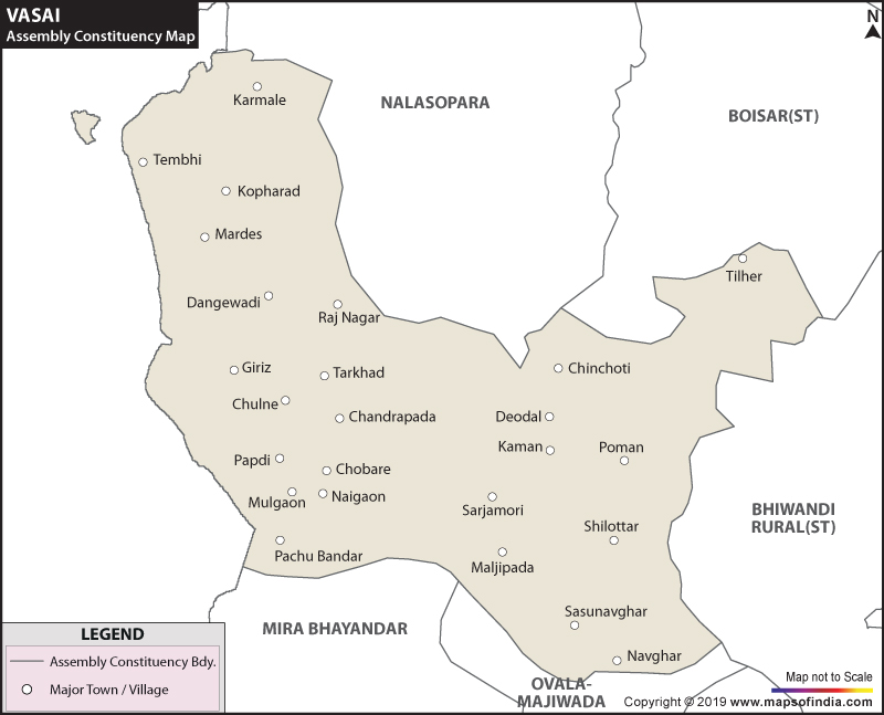 Vasai Assembly Constituency Map