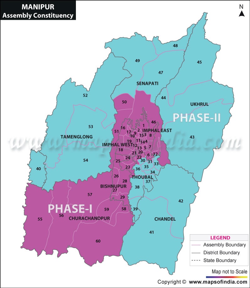 Manipur Assembly Constituency map