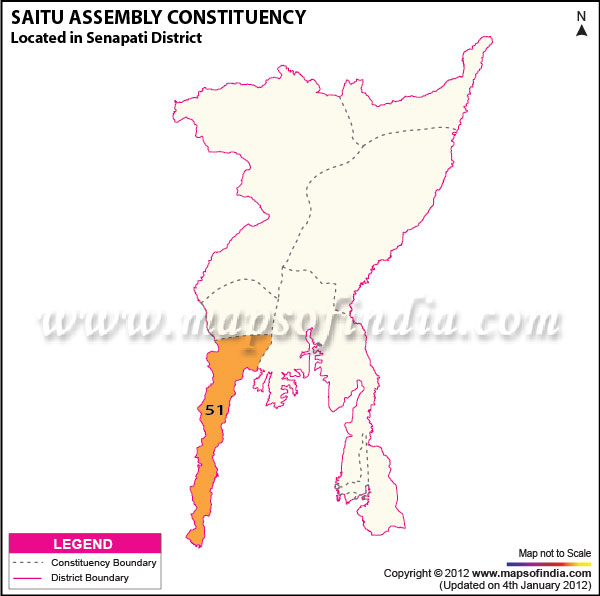 Assembly Constituency Map of Saitu