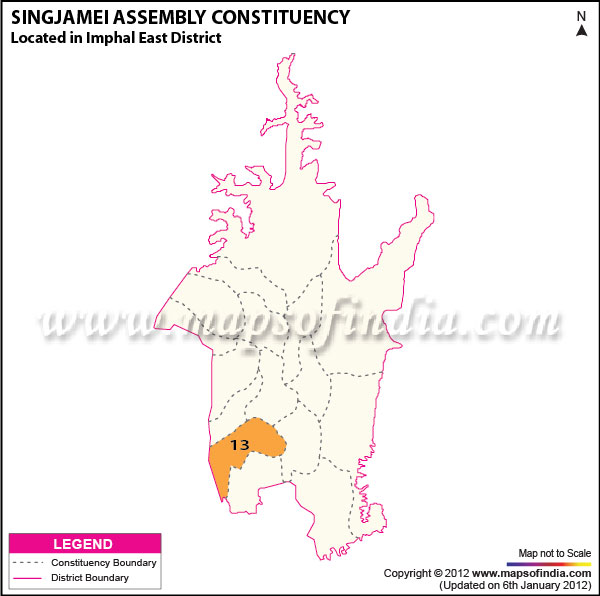 Assembly Constituency Map of Singjamei Assembly Constituency Map of Singjamei