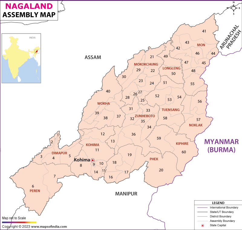 Nagaland Assembly Constituency Map