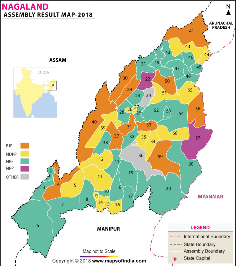Nagaland Assembly Election Results 2018 Map