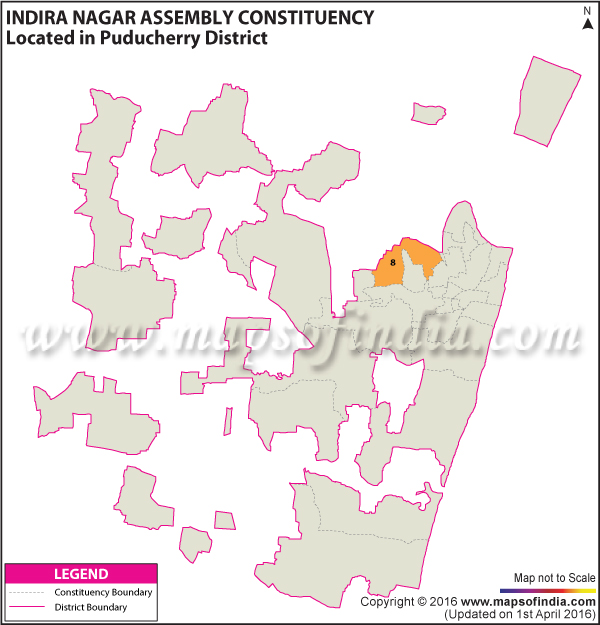 Assembly Constituency Map of Indira Nagar