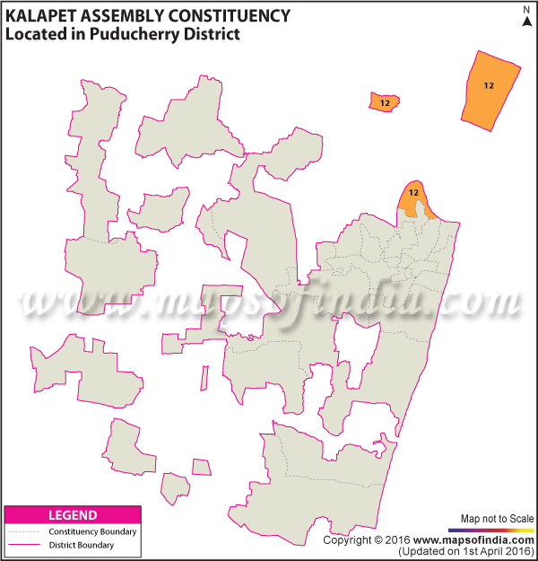 Assembly Constituency Map of Kalapet