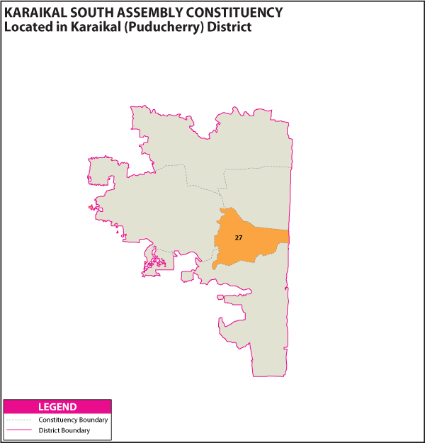 Assembly Constituency Map of Karaikal South