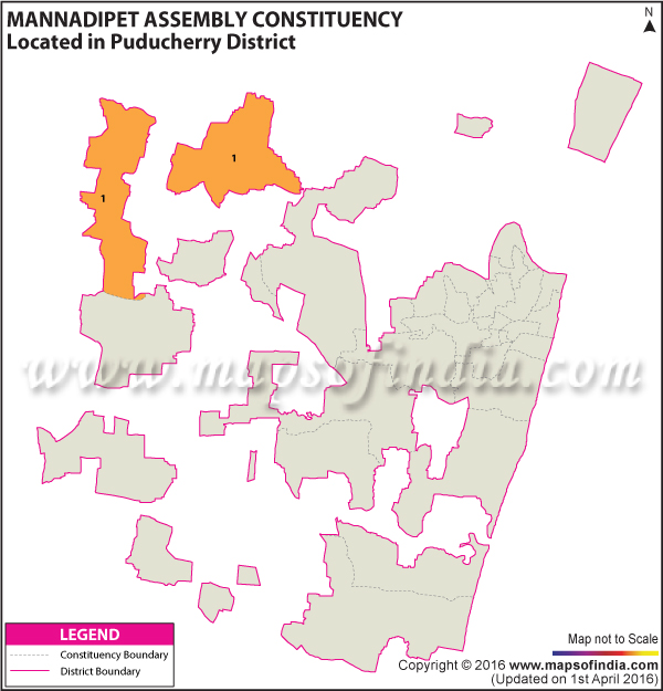 Assembly Constituency Map of Mannadipet