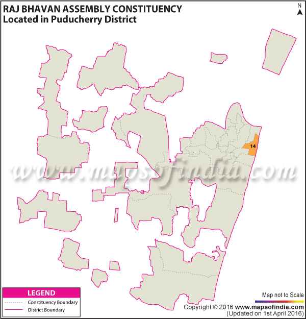 Assembly Constituency Map of Raj Bhavan