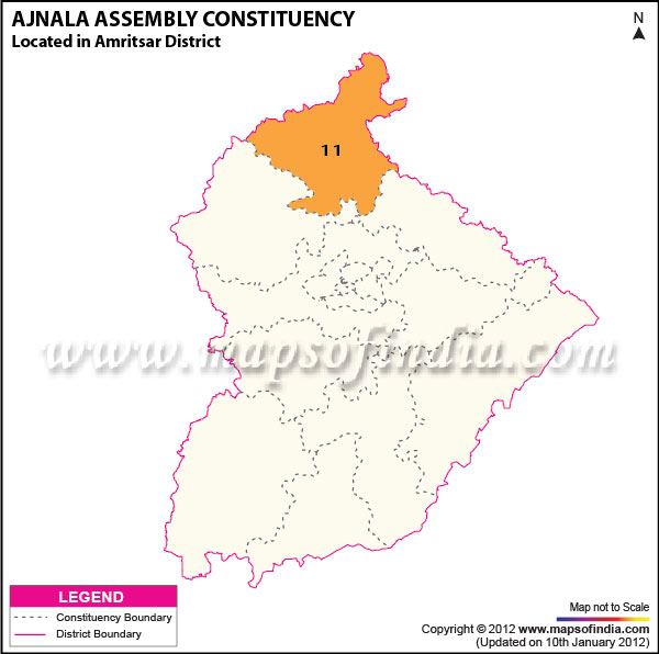 Assembly Constituency Map of Ajnala