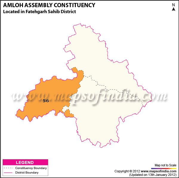 Assembly Constituency Map of Amloh