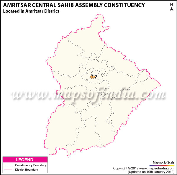 Assembly Constituency Map of Amritsar Central