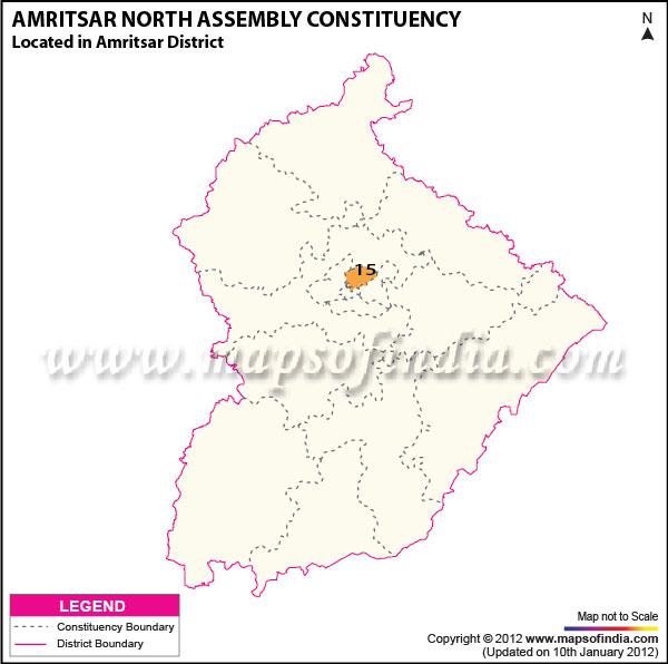 Assembly Constituency Map of Amritsar North