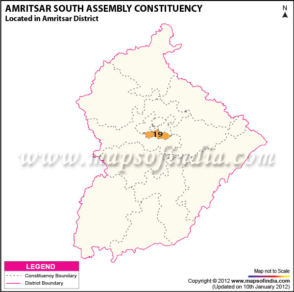 Assembly Constituency Map of Amritsar South