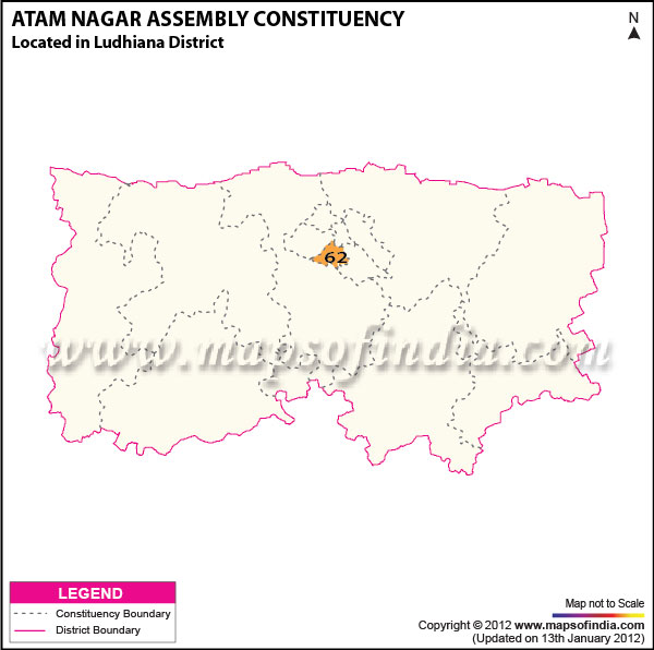 Assembly Constituency Map of Atam Nagar