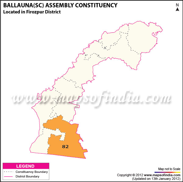 Assembly Constituency Map of Balluana (SC)