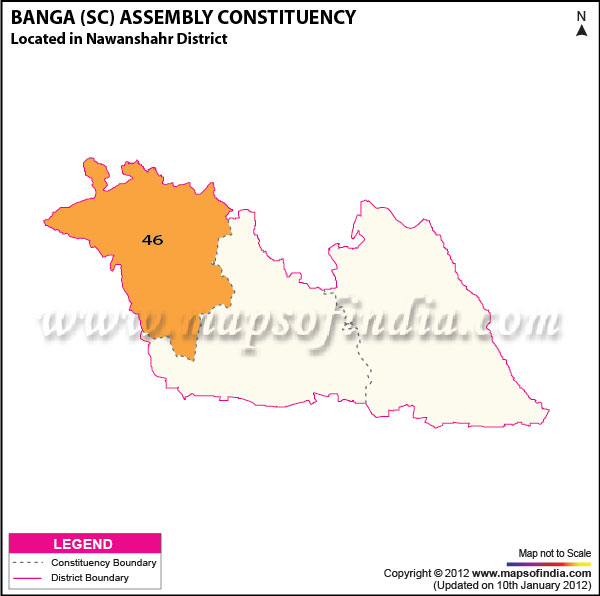 Assembly Constituency Map of Banga (SC)