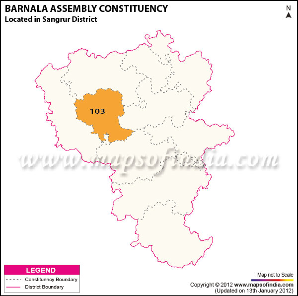 Assembly Constituency Map of Barnala