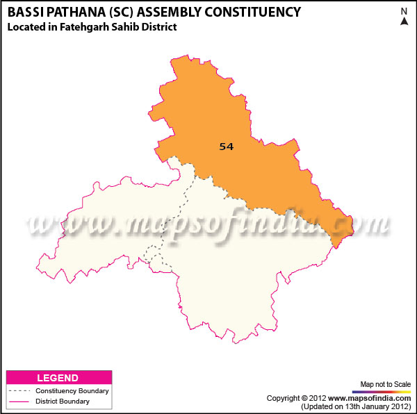 Assembly Constituency Map of Bassi Pathana (SC)
