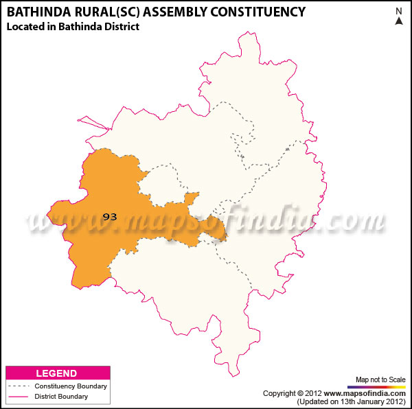Assembly Constituency Map of Bathinda Rural (SC)