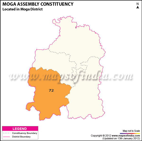 Assembly Constituency Map of Bhagha Purana