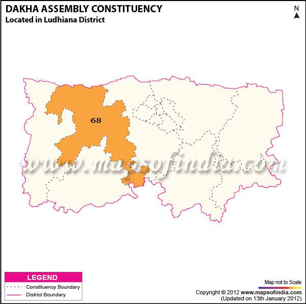 Assembly Constituency Map of Dakha