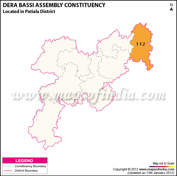 Assembly Constituency Map of Dera Baba Nanak