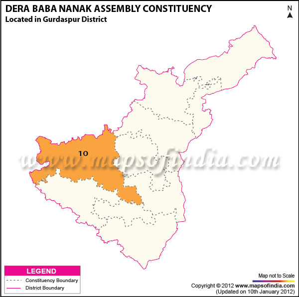 Assembly Constituency Map of Dera Bassi