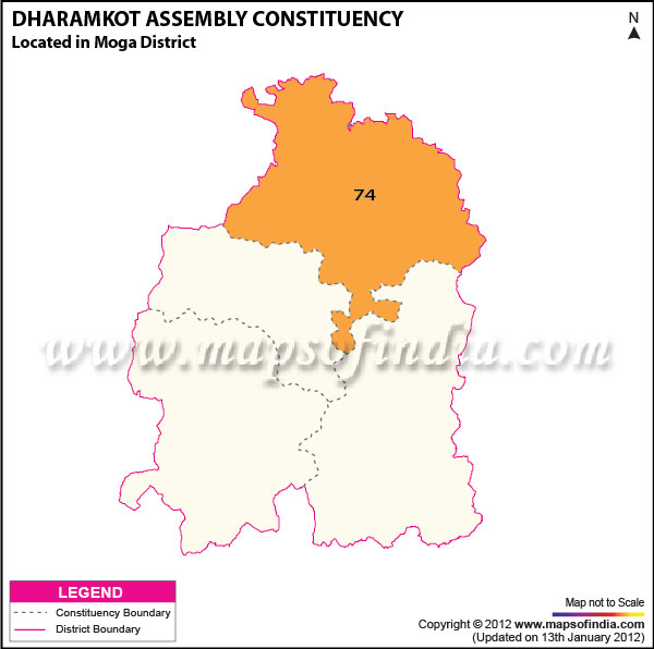 Assembly Constituency Map of Dharamkot