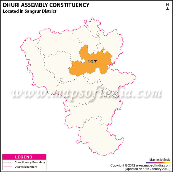 Assembly Constituency Map of Dhuri