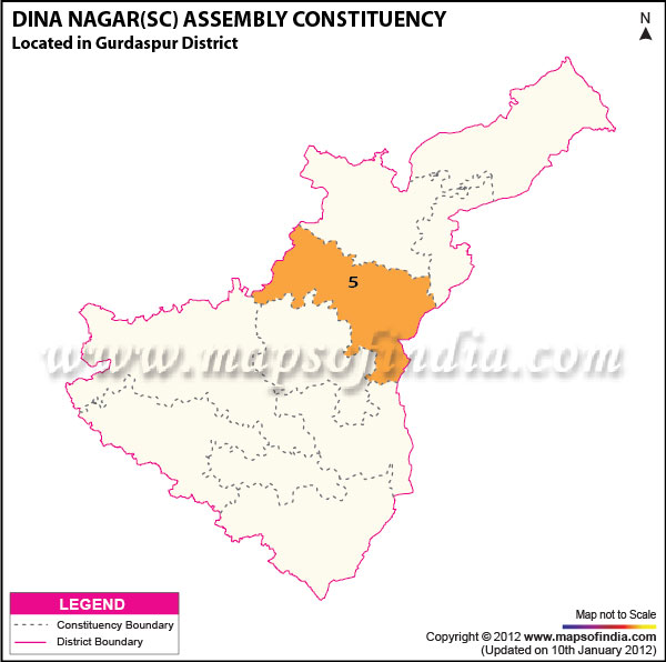 Assembly Constituency Map of Dina Nagar (SC)