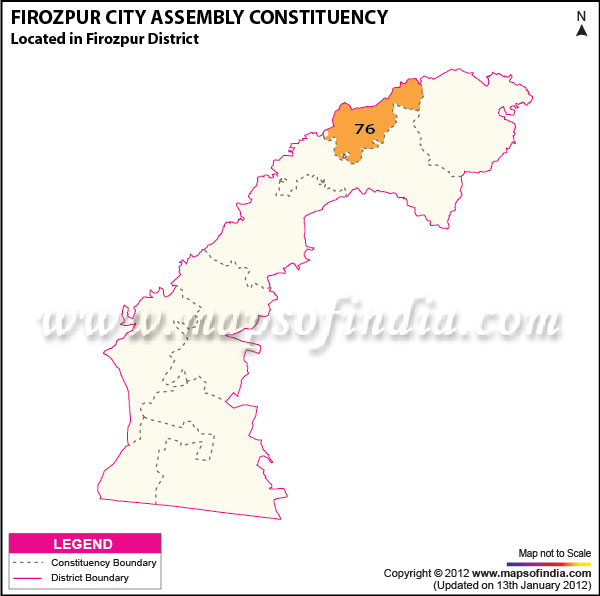 Assembly Constituency Map of Firozpur City