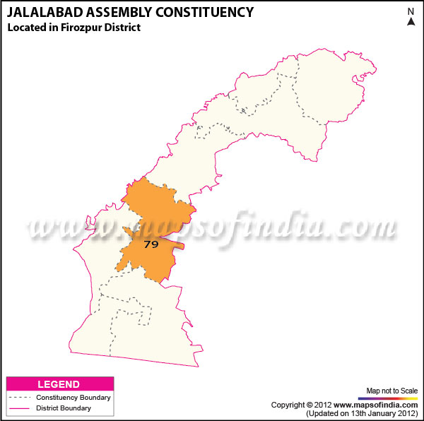 Assembly Constituency Map of Jalalabad