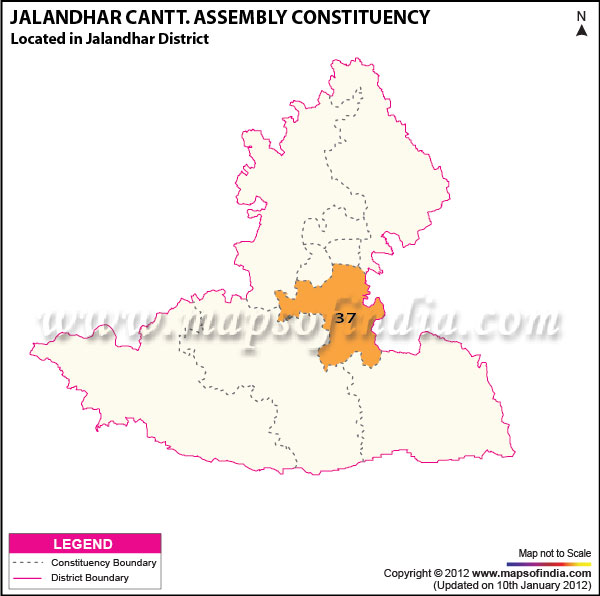 Assembly Constituency Map of Jalandhar Cantt.