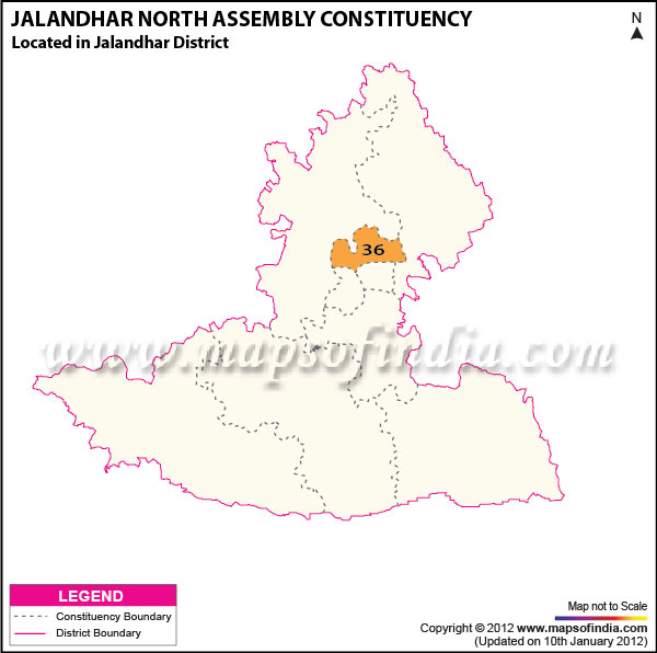 Assembly Constituency Map of Jalandhar North