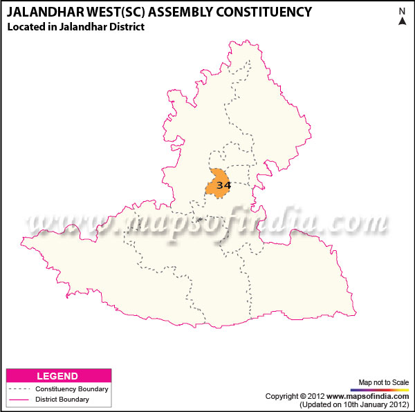 Assembly Constituency Map of Jalandhar West