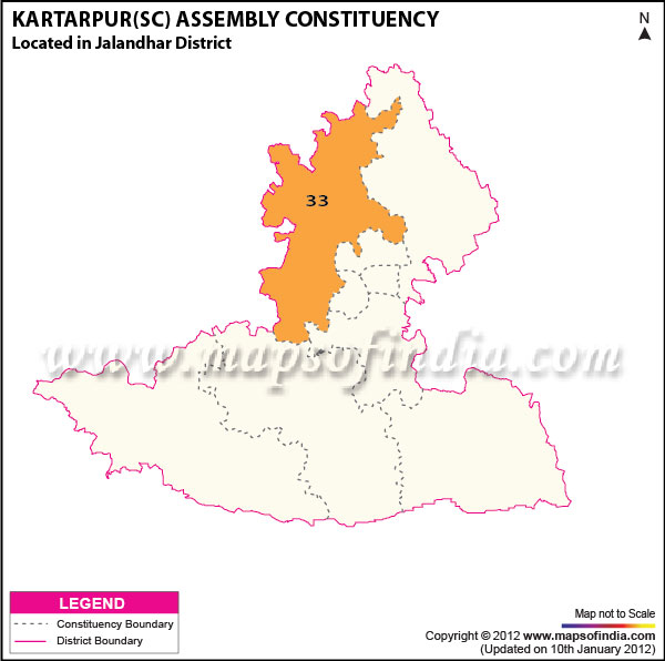 Assembly Constituency Map of Kartarpur (SC)