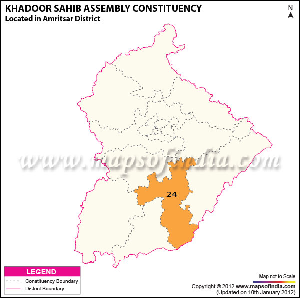 Assembly Constituency Map of Khadoor Sahib