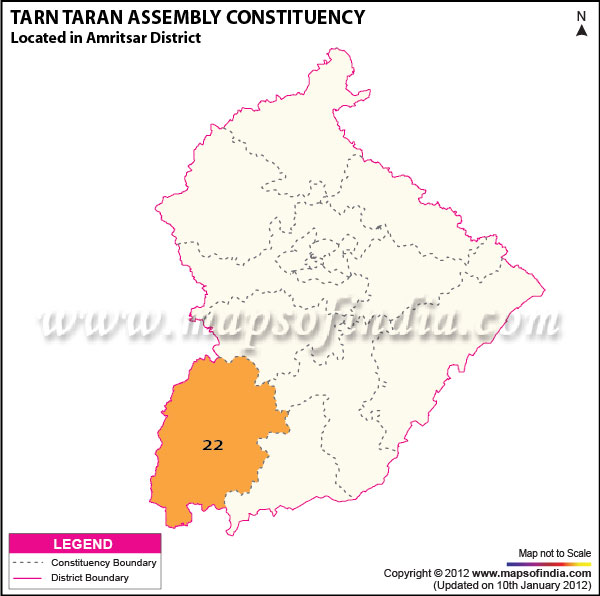 Assembly Constituency Map of Khem Karan (SC)